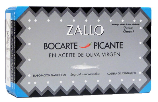 Anchois à l'huile d'olive piquante